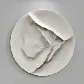 Round wall panel from a mountain stream